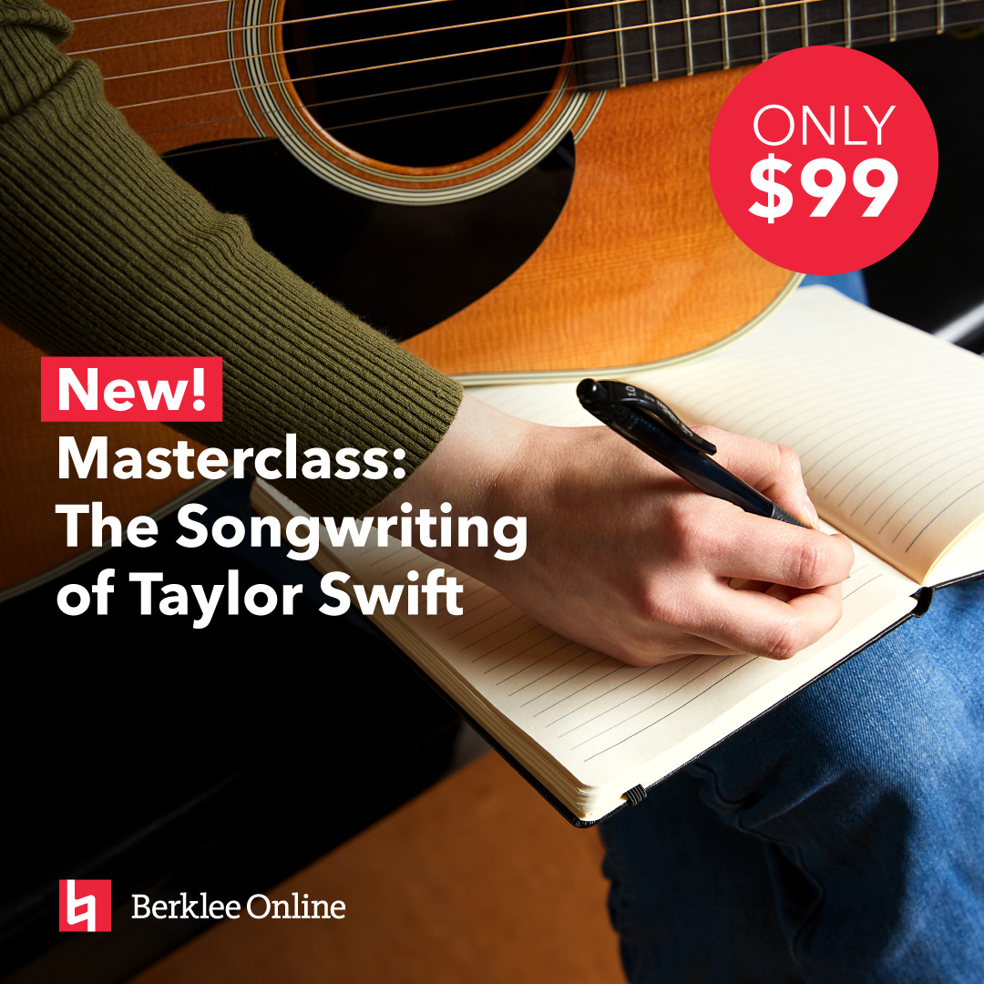 One week from today, Berklee professor Scarlet Keys can show you incredible things in her new $99 Masterclass, The Songwriting Secrets of Taylor Swift. Sign up now and tune in Wednesday, May 1 from 7–9 PM ET: berkonl.in/4ch0Q4Z 😻🎶