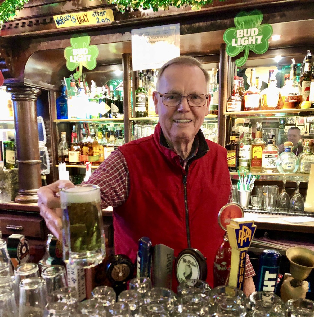 Join us as we toast John Doyle for his 50th anniversary working @McGillins. Today (4/27) from 12-5 p.m. Open to the public. Pay as you go John's served many of Philly's last 8 mayors, future president, future VP, pro athletes, rock stars & other celebs and probably you too!