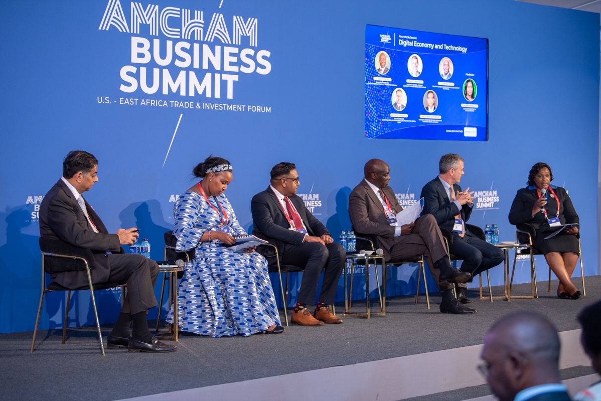 The discussion on digital transformation took place at the Digital Economy and Technology Roundtable, partnered with Africa Practice to shape the digital future of East Africa and the U.S. #DigitalEconomy #AMCHAMSummit