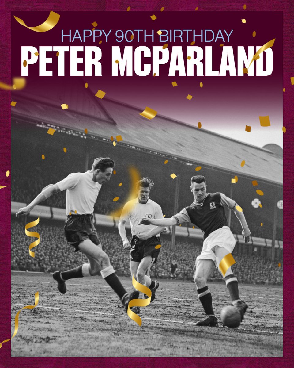Wishing a very happy 90th birthday to the hero of our 1957 FA Cup success, Peter McParland! 💜