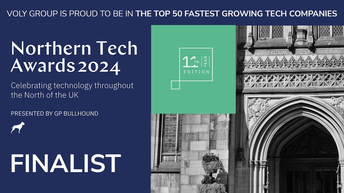 Voly Group is proud to be named as one of the Top 50 Fastest Growing Tech Companies 2024 by the Northern Tech Awards presented by @GPBullhound.

We wouldn’t be where we are today without our amazing clients.

gpbullhound.com/events/norther…

#techawards #fintech #yachtcharter #yachting