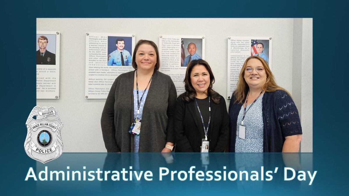 To our remarkable admins Happy #NationalAdministrativeProfessionalsDay! Thank you for your masterful skills & devotion to #PWCPD. You are invaluable & we're grateful for your service. Pictured are the Admin Specialists for our District Station Commanders & Operations Staff. TY!
