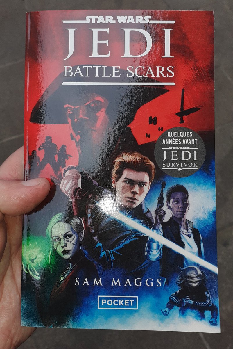 Voilà un roman #StarWars que j'attendais avec beaucoup d'impatience :
#JediBattleScars de @SamMaggs ! 🤩
 Ça sort demain chez @PocketImaginair donc foncez chez votre libraire !!

#JediFallenOrder #JediSurvivor