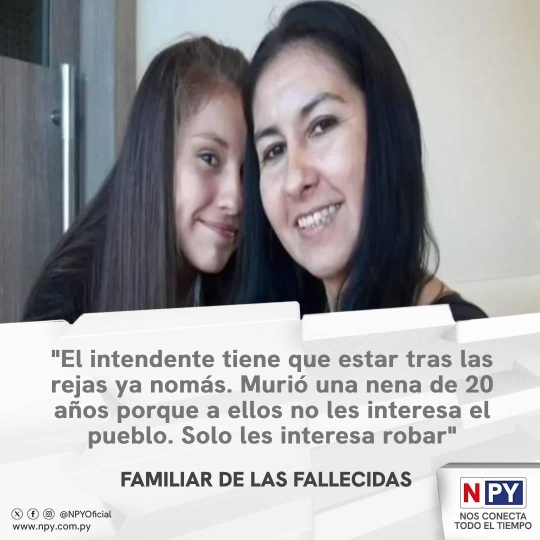 📌 Familiares de madre e hija muertas por raudal en Luque exigen justicia ♦️ Responsabilizan al intendente de Luque, Carlos Echeverría, de no paliar el 'desastre' que es Luque, según sus palabras. ♦️ Lamentó que la falta de infraestructura para eventos climáticos como el de la