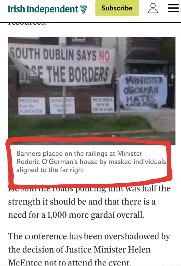 @Independent_ie 'Masked individuals aligned to the far right' What a load of bollocks. First it was ' the far right'. Now its 'aligned to the far right'. Next it's going to be 'your man down the road who works in the Post Office' Sure the whole country is 'far right' at this stage.