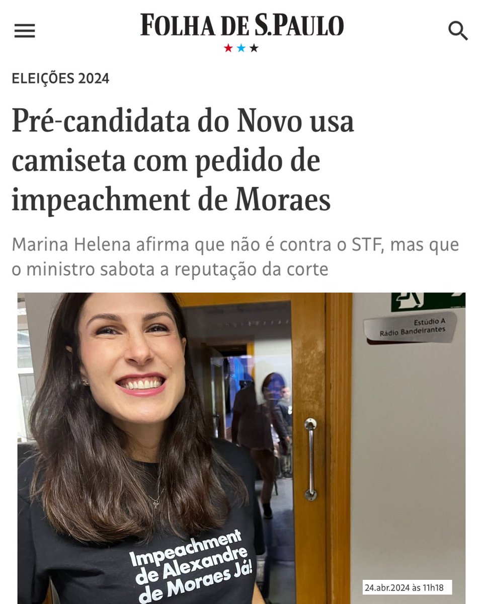 Democracia é não ter medo de pedir o impeachment de autoridades. Em democracias, suspeitos de abuso de poder são devidamente investigados. Trecho da minha entrevista para a Rádio Bandeirantes de hoje.