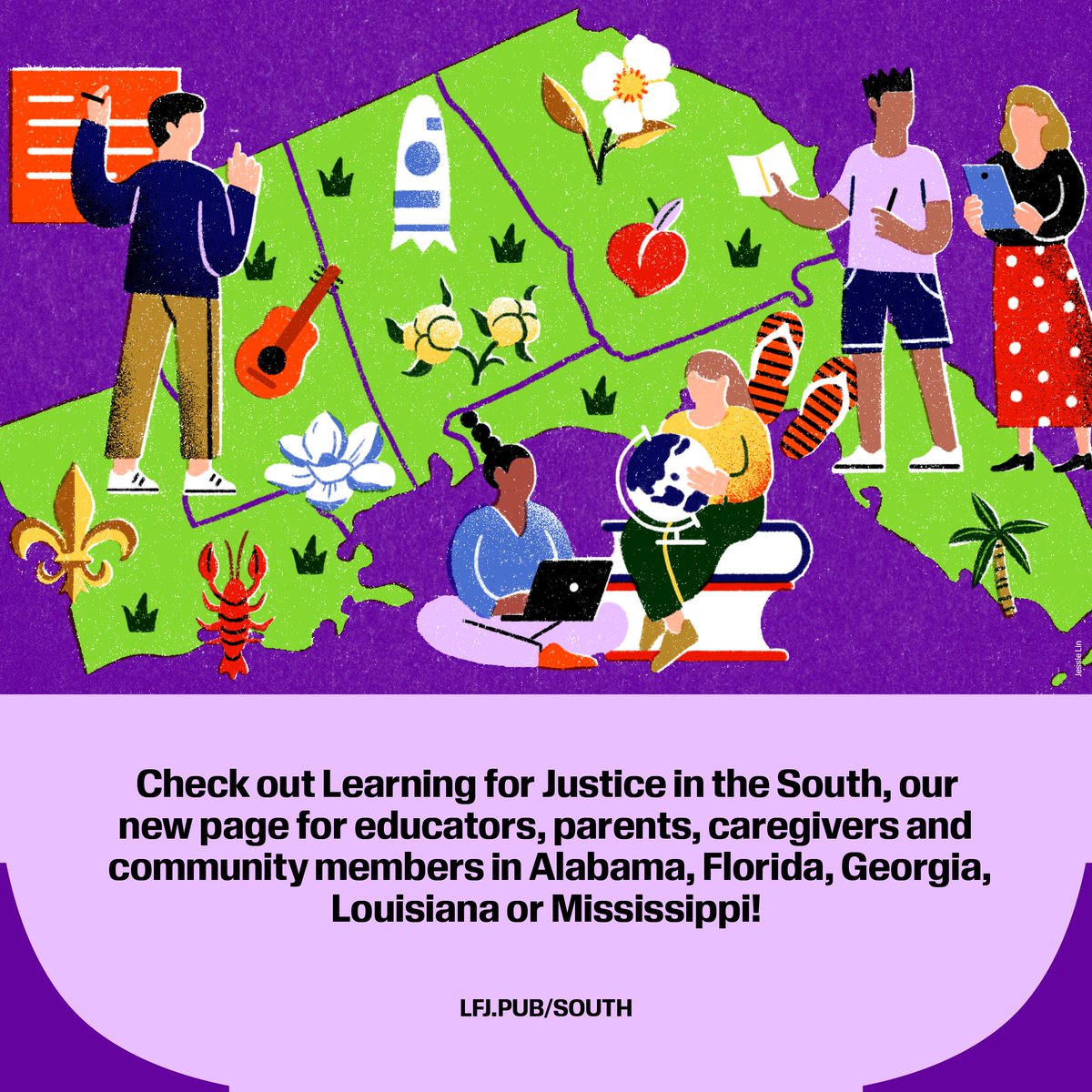 📣Join our community advocating for #InclusiveEducation for all! #LFJ is dedicated to prioritizing communities of color in Alabama, Florida, Georgia, Louisiana & Mississippi. 🌟 Dive into the @LearnForJustice in the South resource page:bit.ly/3wdYDXy #LFJInTheSouth