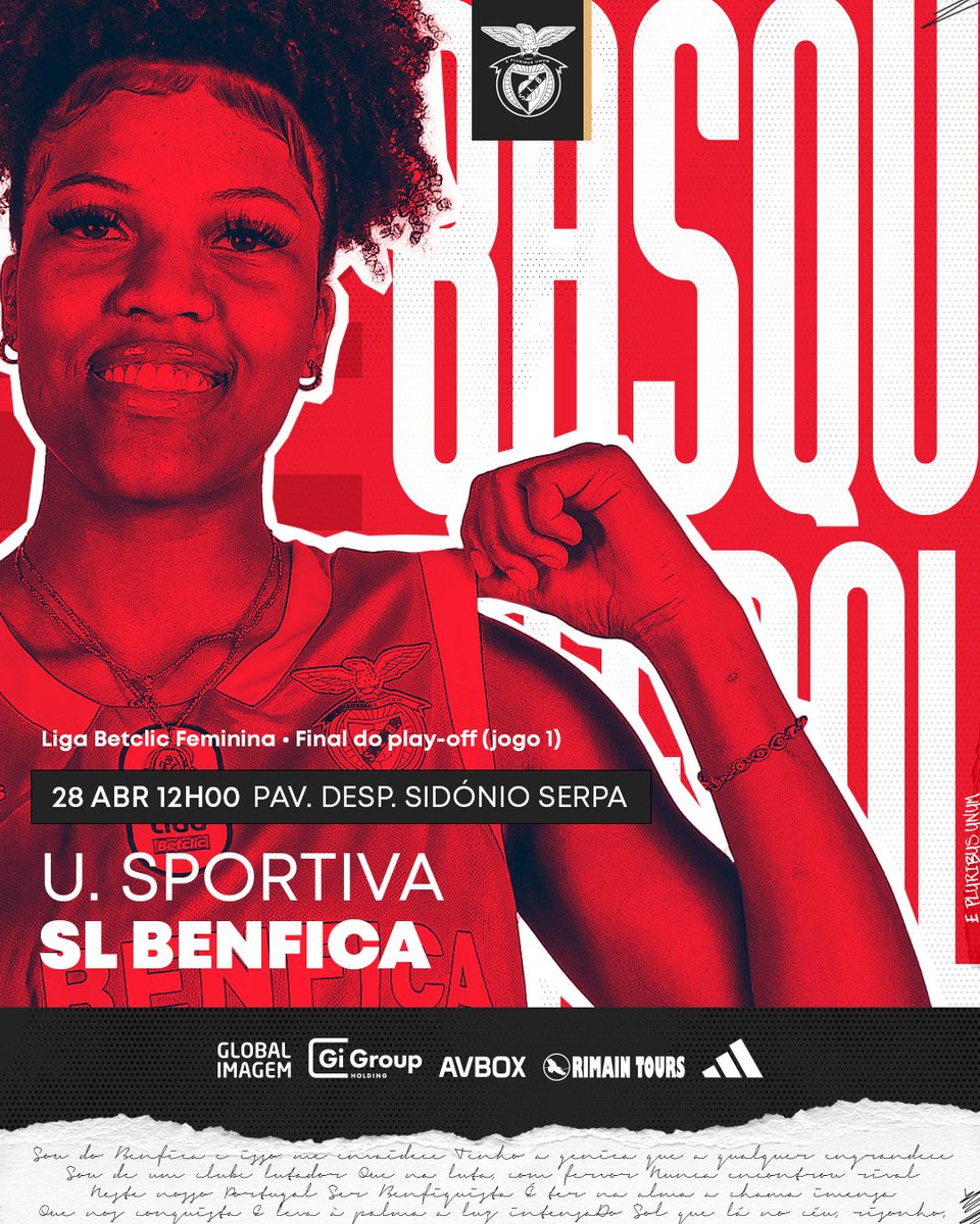 modalidadesslb's tweet photo. 🔜 Jogo 1 da final da Liga Betclic Feminina
🆚 U. Sportiva vs. #BasketBenficaFem
🕛 12:00 (Hora de Portugal Continental)
📺 FPB TV / A Bola TV
#GlobalImagem #KellyPortugal #AVBox #rimaintourscaraibas
@adidas https://t.co/7KGUfV6SzV