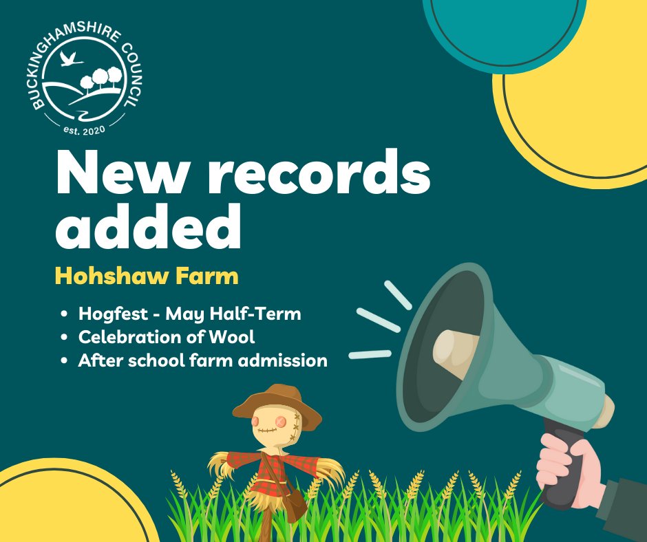 Hogshaw Farm have added a number of records to the directory including Afterschool admissions, HogFest and Celebration of Wool 🐑 For more details head to our directory 👉 ow.ly/o2JM50RhcJ1