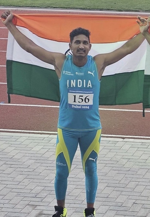 Rohan Yadav (Jaunpur) won🥈in Men’s Javelin Throw in the 21st Asian U20 Athletics Championship.