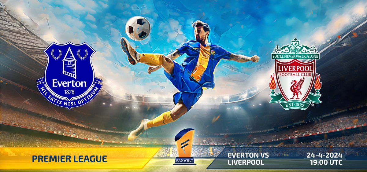 🔥 Brace yourselves for the ultimate clash!! ⚽️💥🏃‍♀️

Everton and Liverpool face-off also today at 19:00H UTC! 

💥⚽️ Join the fantasy frenzy on #Fanwelt & show off your skills:

play.google.com/store/apps/det…

#fantasygaming #fantasysports #PremierLeague #ChampionsLeague #FabweltStudios…