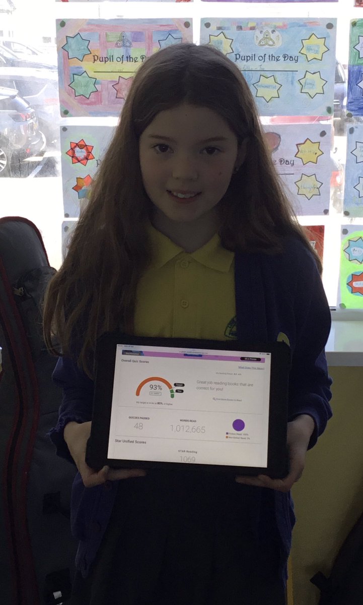 Well done to Mollie-Kate in Mr McElroy’s P5 class on reaching one million words. She is now an Accelerated Reading millionaire. Fantastic work Mollie-Kate, well done. 👏📚📖📗