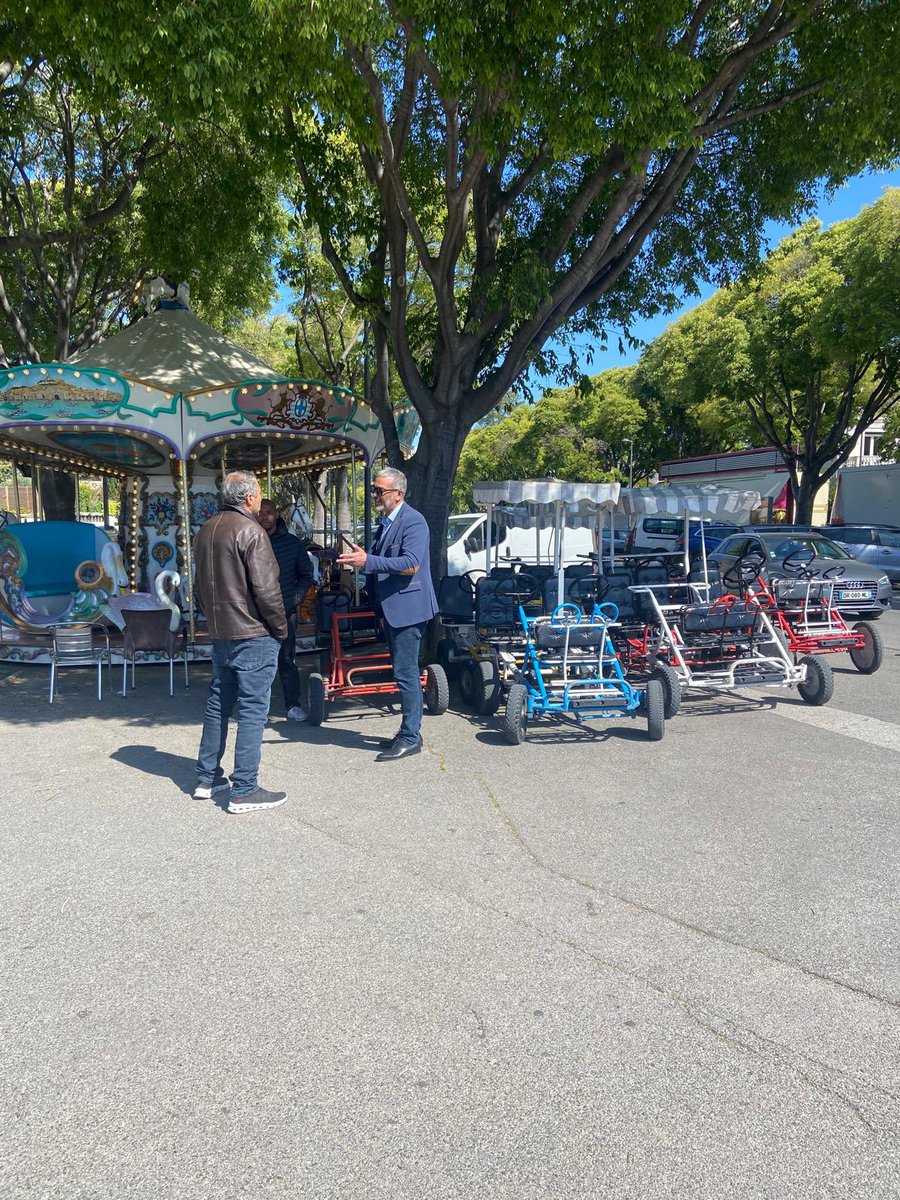 ElRharbaye's tweet photo. A la rencontre des commerçants aux abords du Parc Borely : Tandem, vélos, manèges. Nous avons fait un point sur la situation de leur activité. https://t.co/VfNmLLI80o