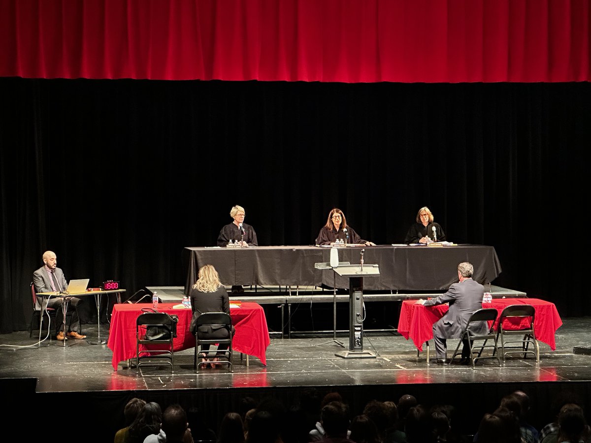 Minnesota's Court of Appeals took oral arguments on the road today to Central High School in St. Paul. More than 150 students watched as attorneys argued a real case in the school's auditorium. A great way for students to see how the court system works in Minnesota!