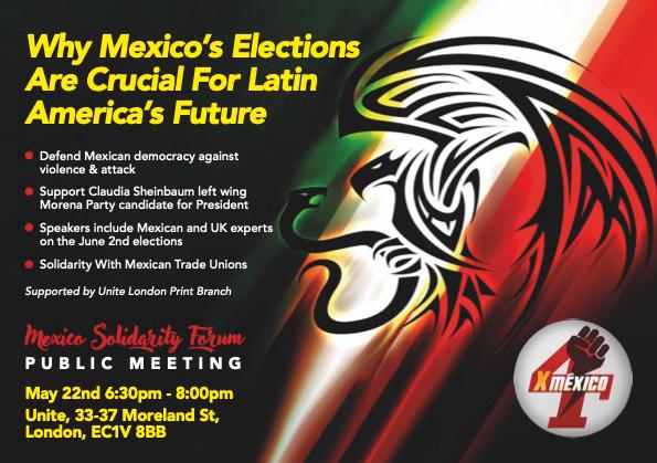 The #election campaign in #Mexico is advancing fast, & we'll provide informed discussion on 22 May 6:30 pm UK, 11:30 am Mexico @corbyn_project @ProgIntl @LabourOutlook @alboradanet @CNDuk @RedPeppermag @NewStatesman