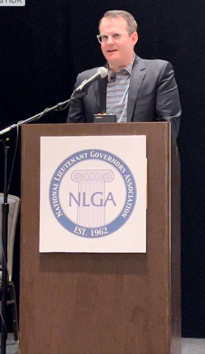 NLGA Chair Iowa Lt. Governor Adam Gregg gavels in the NLGA Spring Meeting. @IALtGov