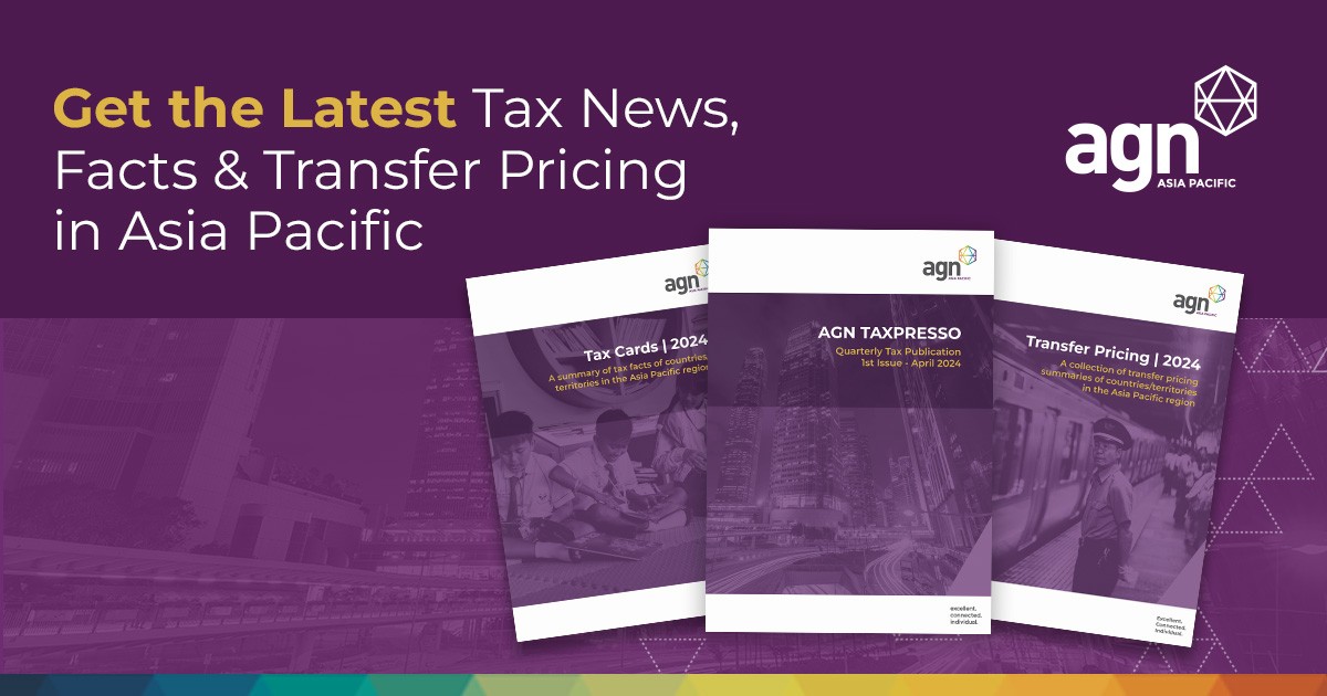 Get the latest tax news, facts, and transfer pricing information in the Asia Pacific region! agn.org/insights?https…

#AGNinsights #Technical #TaxPublications #Taxpresso #TaxCards #TransferPricing #AsiaPacific