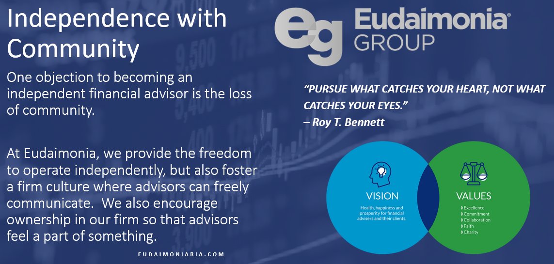 Looking for independence as a financial advisor? Why not consider a partner that fosters freedom, a sense of community, and an opportunity to be part of something? Contact us to find out more.
#independentadvisor #financialadvisor #wealthmanagement
eudaimoniaria.com/why