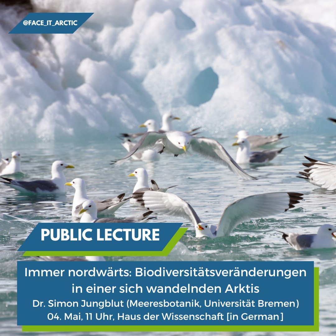 @FACEITArctic project manager @SimonJungblut (#UniBremen) will present results of the #FACEITProject at 'Wissen um 11' at Haus der Wissenschaft #Bremen [in German]. Share and join on 4 May, 11 am. @EUPolarCluster #EUPolarCluster #Arctic hausderwissenschaft.de/Immer-nordwaer…