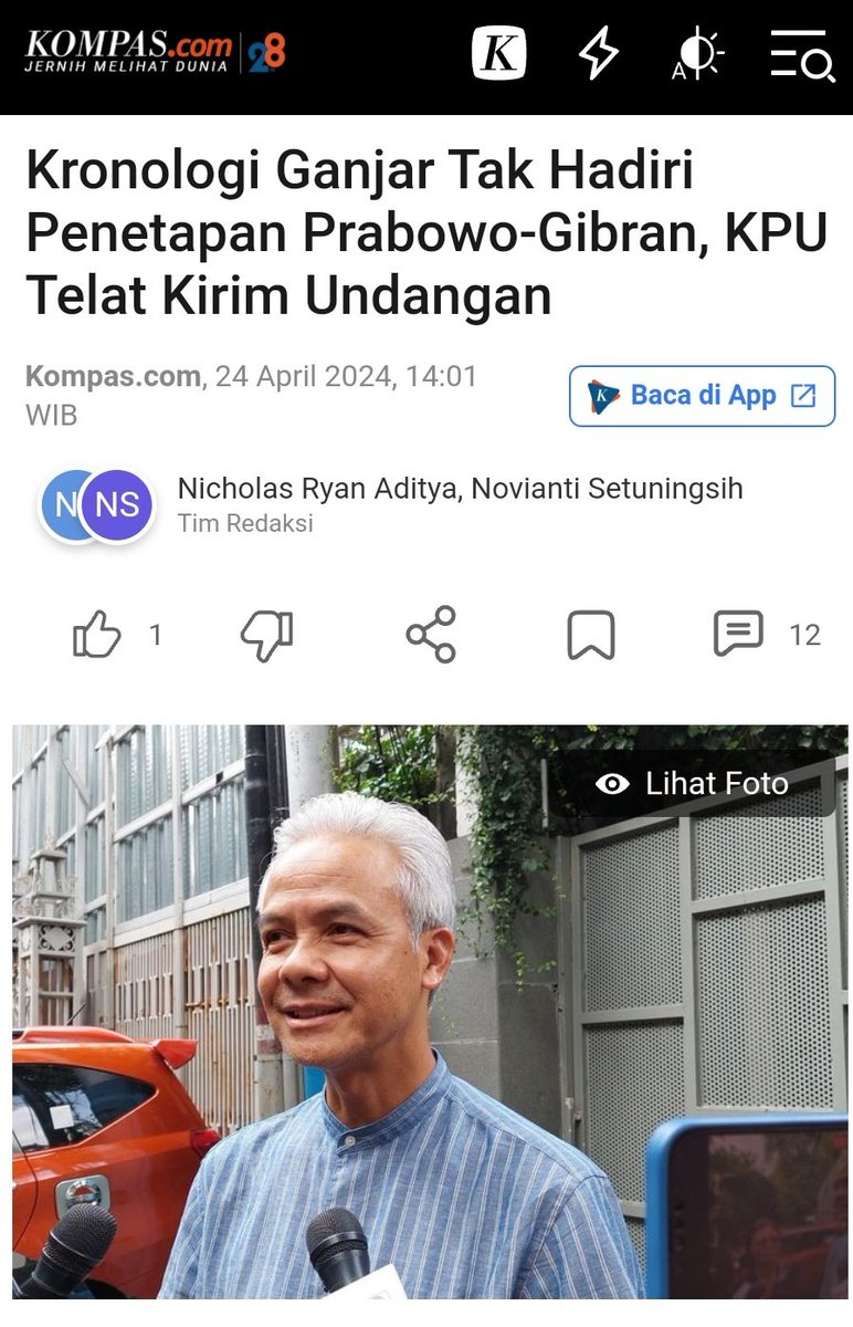 Sepertinya emang sengaja dibikin telat, agar Mas @ganjarpranowo tidak bisa hadir dan kemudian dibully rame-rame nasional.kompas.com/read/2024/04/2…