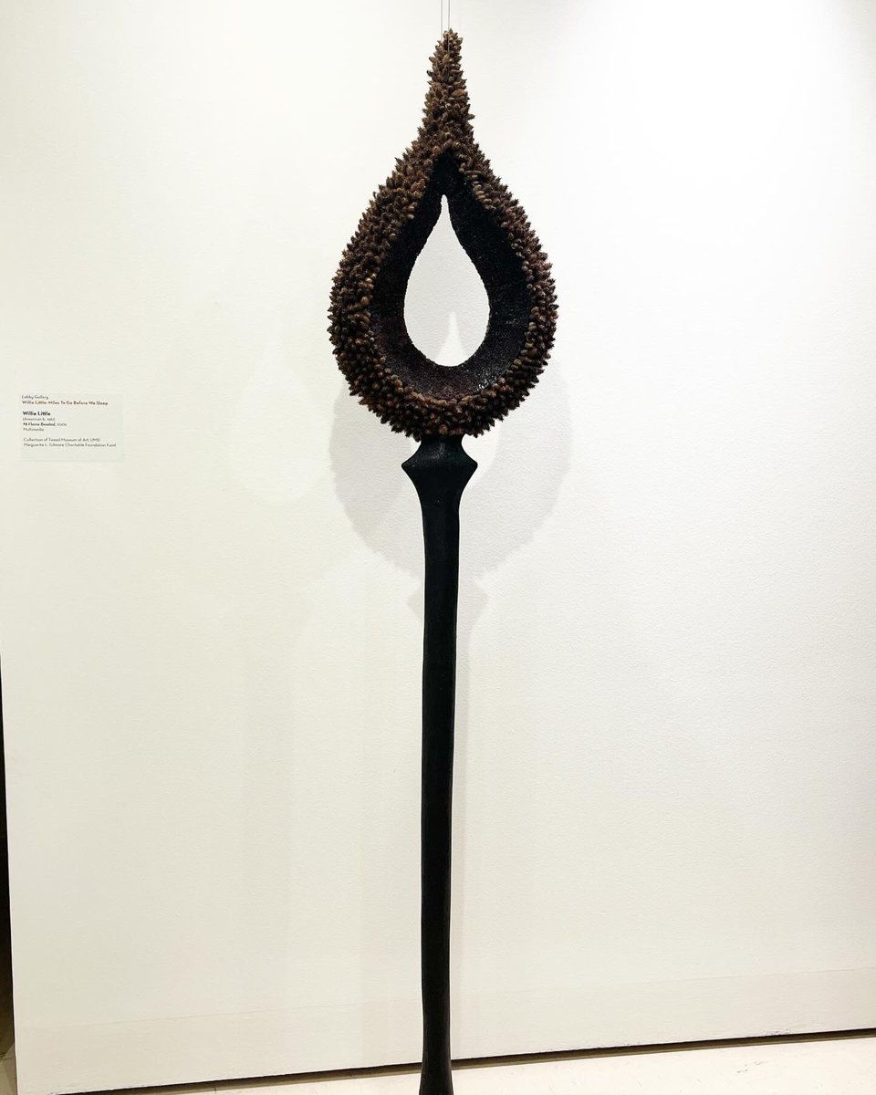 This week Gallery Gems features a walking stick titled "#8 Flame Beaded" by Willie Little. He is an artist known for his heartfelt expressions of personal experience.

"#8 Flame Beaded" is in the "Willie Little: Miles To Go Before We Sleep" exhibit located in the Lobby Gallery.