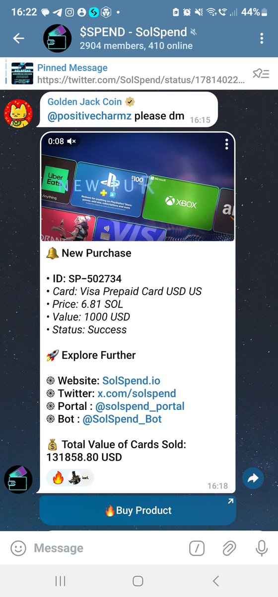 GuruOfkrypto's tweet image. Someone purchased a 1000usd visa prepaid card 👇
The power of #Crypto $SPEND