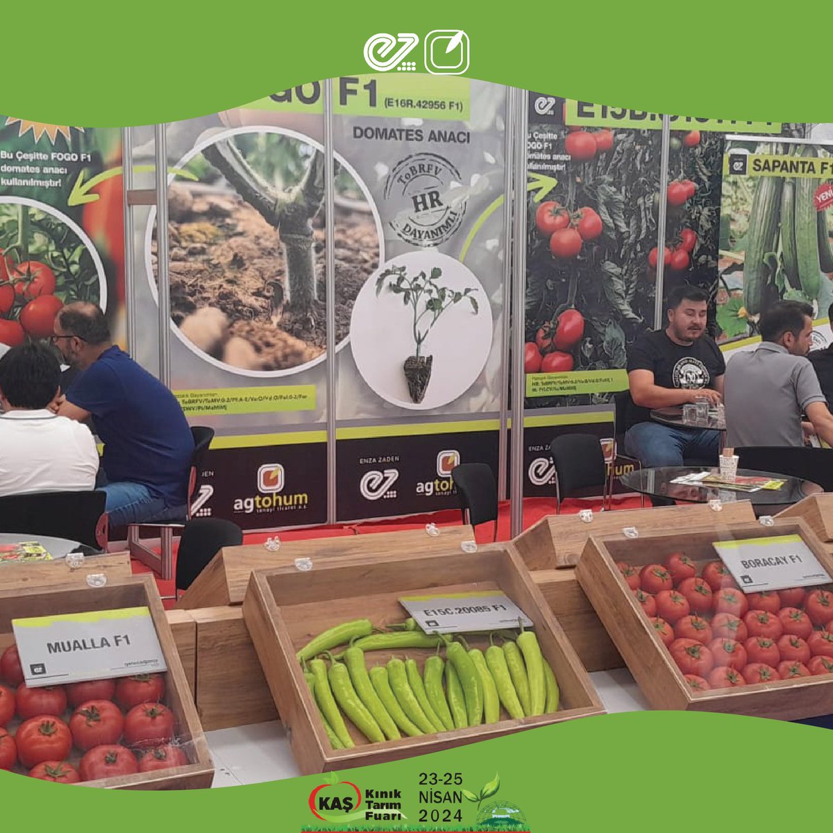 AGTohum's tweet photo. Kınık Tarım Fuarı’nın ikinci gününü de  keyifle tamamladık! 🌱

Kaş - Kınık Kapalı Pazar Yeri’nde yer alan ve yarın da devam edecek olan fuar kapsamında, ziyaretçilerimizi AG Tohum standımızda ağırlamaktan mutluluk duyacağız. https://t.co/jhhuvvx5ff