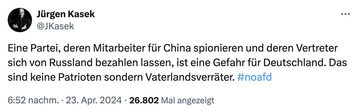 Antifa-Fan Kasek von der #GruenenSekte schwurbelt von 'Vaterlandsverrätern' - grotesker wird es heute nicht mehr. 🥳 #Krah #Spion