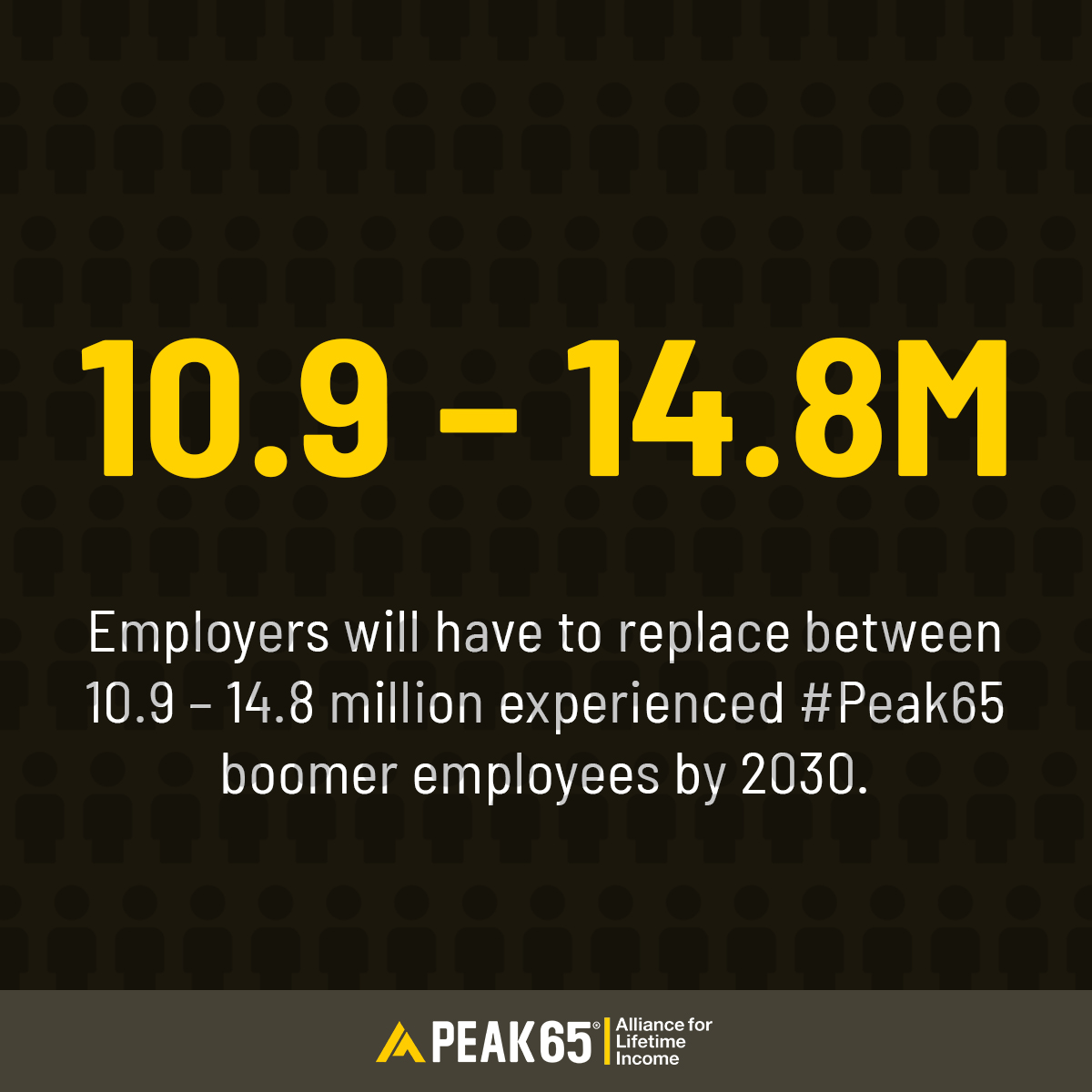 JeanStatlerALI's tweet photo. 4.1 million Americans are retiring each year through 2027 and this #Peak65 surge will affect every aspect of society. Check out @alincome's new definitive study on the economic impact of this surge: https://t.co/AKx7thsijT https://t.co/M23qNTFAAZ