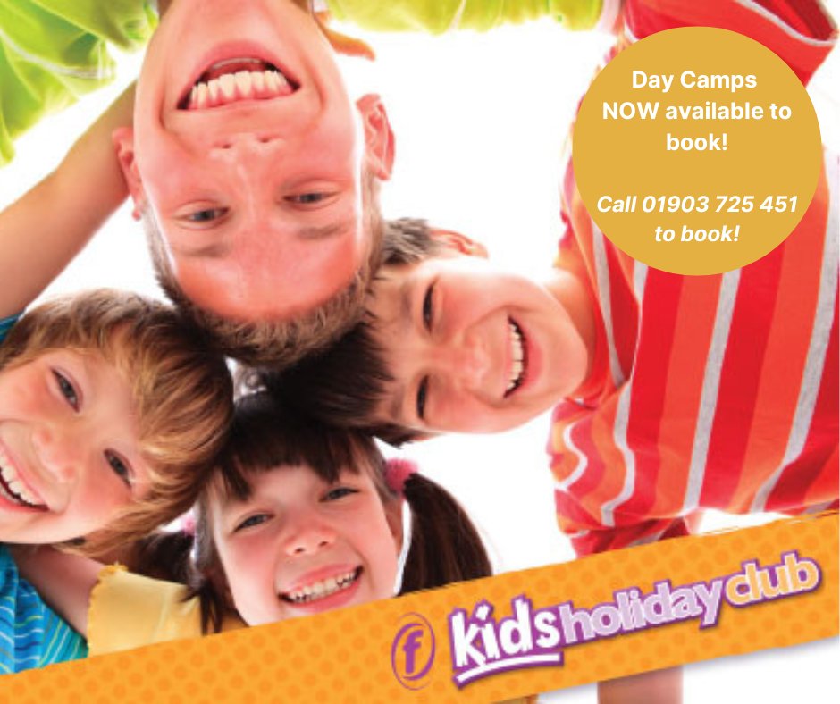 Our May Half Term day camps are now available to book!
Our day camps offer fun packed activities with friendly staff who will keep your children entertained throughout the half term holiday.
For more information visit: bit.ly/3JJUtuj or call 01903 725 451 to book!