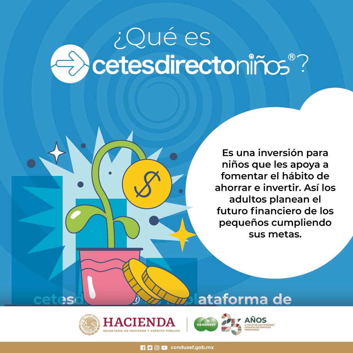 ¡No lo pienses más y asegura el futuro de tus hij@s! Ayúdales a abrir su propia cuenta en #cetesdirecto niños. ¡Es fácil y seguro! Comienza aquí: cetesdirecto.com