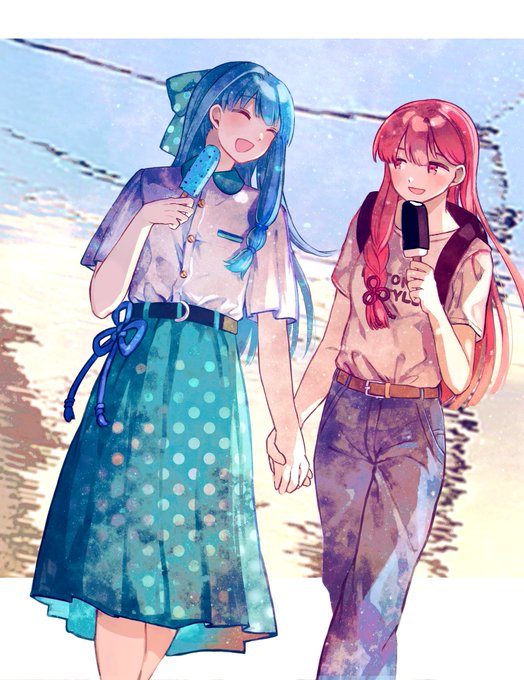 琴葉姉妹本当におめでとうございます!!!! 公開できていなかった過去絵です、祝わせて #琴葉茜 #琴葉葵 #琴葉茜・葵生誕祭2024