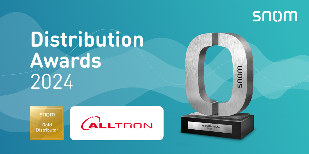 #Snom distributors are the greatest! Congratulations to @Alltron for achieving the “Snom Gold Distributor 2024” status for all their hard work over the last 12 months! We are looking forward to another successful year ahead with you! 
#snomawards2024 #weloveourpartners