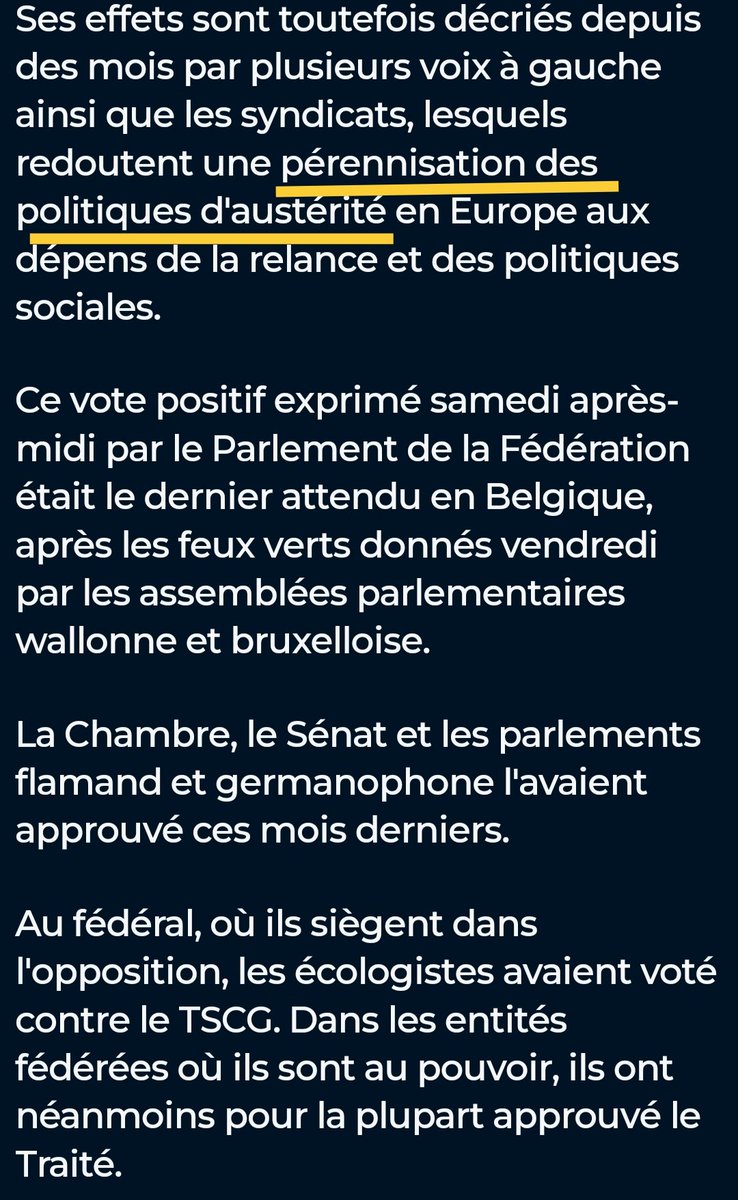 En 2012, Elio Di Rupo a signé le Pacte budgétaire européen (TSCG). Paul Magnette était à l'époque déjà ministre fédéral, avant de signer POUR ce même traité en 2013, en tant que sénateur (il était alors président du parti socialiste).