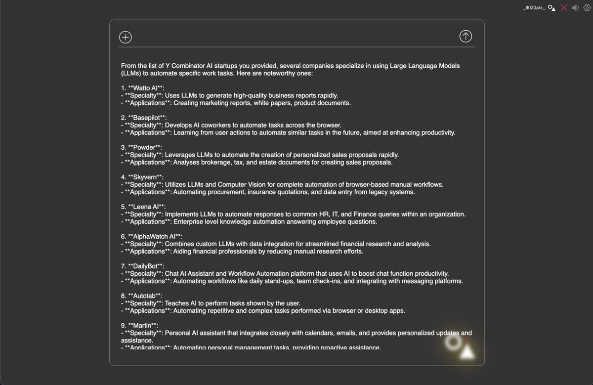 jurajsalapa's tweet image. every LLM wrapper needs to have a code interpreter inside .. its like giving LLM hands
#LLM #codeinterpreter #AI @OpenAIDevs