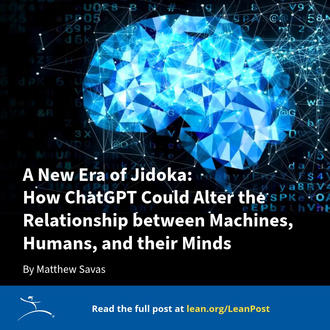 ChatGPT may usher in a new era of jidoka. But the relationship it may transform is not between humans and machines but between humans and their minds. Read more: hubs.li/Q02tXqhn0 #AI #FutureofWork #Jidoka