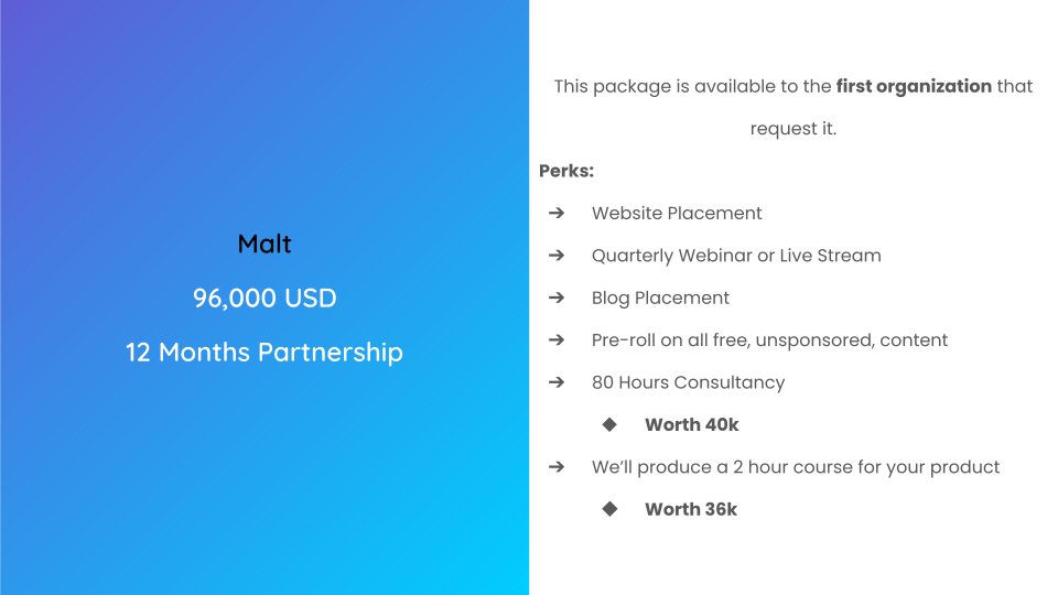 Do you want me to help get your product in front of more developers?

Do you want me to make bespoke content that shows your product off in the best possible light?

Do you want me to help you understand where your products DX misses the mark?