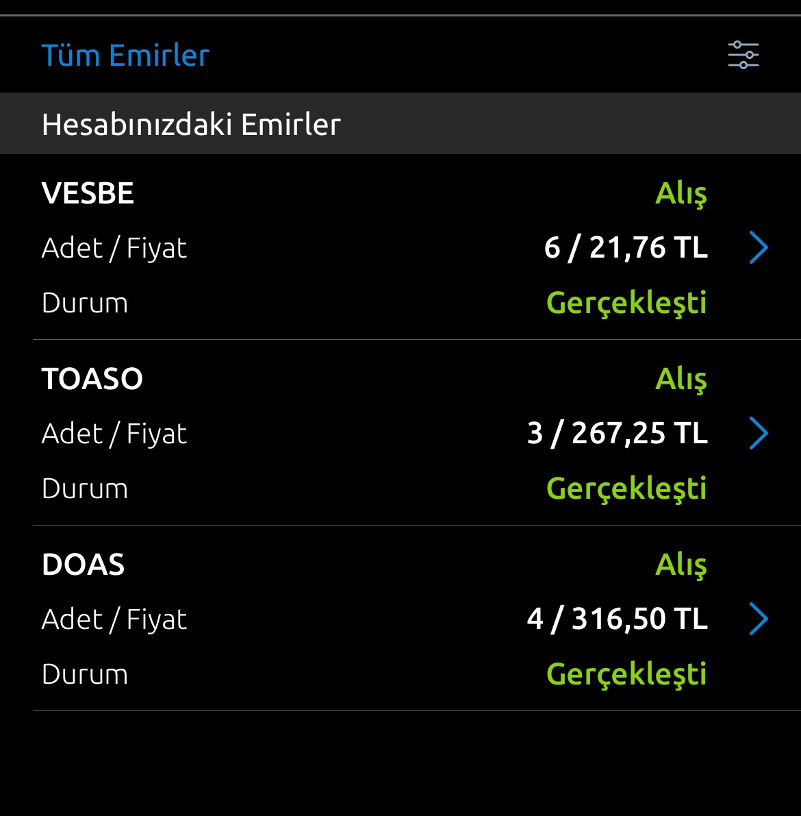 🏦 Oğlumun Doğuş oto #temettü ödemesi bugün hesaba yattı ve tekrar yatırıma geri döndü..

➕ #Bist portföyüne #DOAS (4) #TOASO (3) ve küsuratla #VESBE (5) eklendi.. Böylece yıllık temettü gelirine +201₺ daha eklenmiş oldu..

👣 Küçük adımlarla da olsa büyümeye devam.. 

#Yatırım