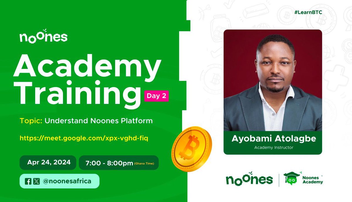 Its Day 2 of the Academy Traininng!🔥 Join Us tonight, 7:00pm (Ghana Time) for an another impactful session with @theamacademy and the @noonesafrica team. Mark Your Calendars and set your alarms, it promisses to be Exciting!⚡️ Link:- meet.google.com/xpx-vghd-fiq