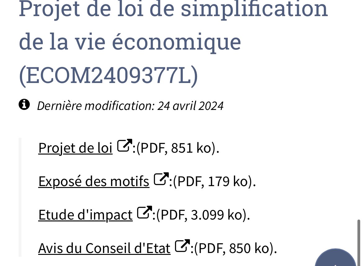 Les pièces du projet de loi #simplification viennent d'être mises en ligne ⤵️
legifrance.gouv.fr/dossierlegisla…