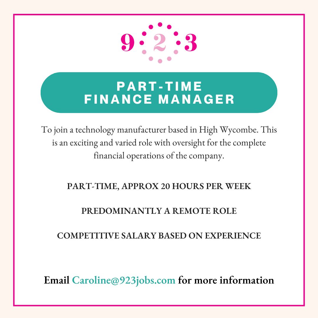 ⭐️JOB SHOUT OUT⭐️ We are looking for a talented Finance Manager to join a technology manufacturer based in High Wycombe. The ideal candidate will be AAT qualified with similar experience. 👉Caroline@923jobs.com #financejob #remotejobs #flexiblejobs #flexibleworking #jobsearch