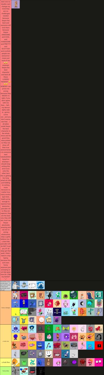 daehotwt's tweet image. made a #YOLOosc #tierlist #notbiased is it good? ᵔᴗᵔ

#osc #objectshowcommunity