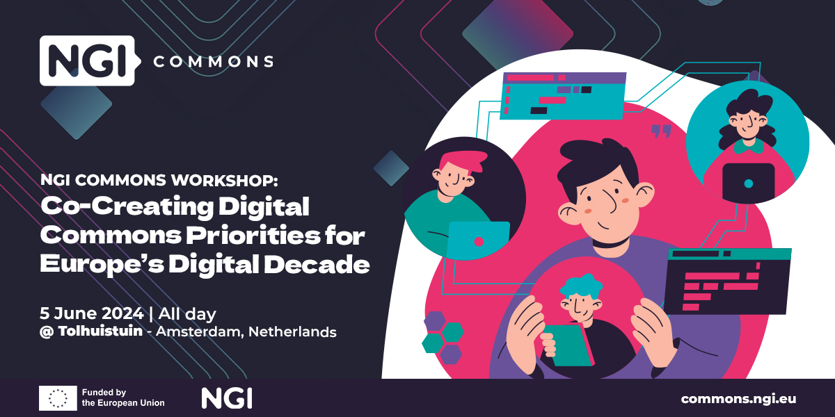Join us at the NGI Commons workshop in Amsterdam (June 5th) to collaborate on digital commons policy priorities. We'll be leading a session on evaluating NGI funding impact. Register here: hubs.la/Q02snj2-0 @NGI4eu #LFEurope #opensource #NGICommons