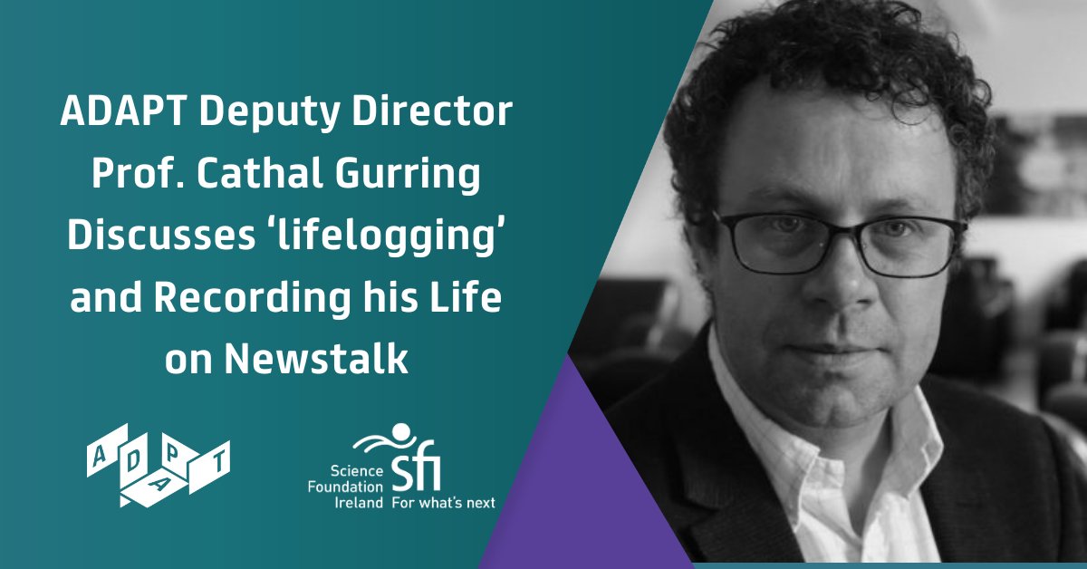 AdaptCentre's tweet image. ADAPT Deputy Director and Professor at the School of Computing @DCU, Prof. @cathal Gurrin, featured on the @SeanMoncrieff Show @newstalkFM on Monday afternoon to discuss his research on #lifelogging. Learn more &amp;amp; listen: adaptcentre.ie/news-and-event…