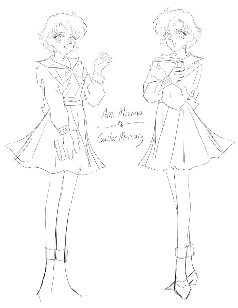 Haven’t had much time to work on anything, but I was able to get come rough sketches for #AmiMizuno #SailorMercury in her school uniform.

Hopefully next week I’ll have something better to share with you! 😊 #SailorMoon