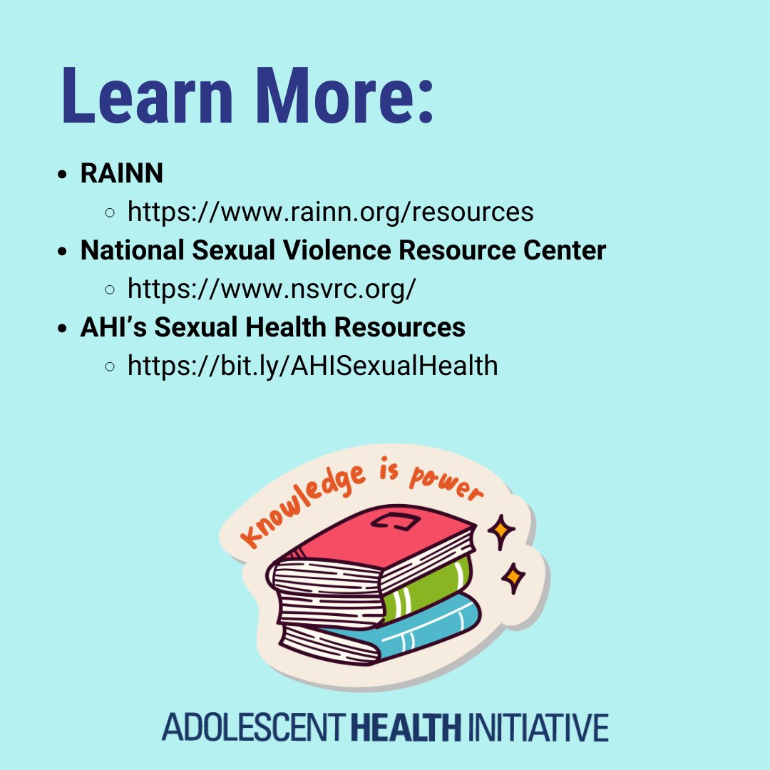 Let's raise our voices to foster a culture of respect and safety for all. To access AHI's resources on sexual health, including risk assessments and trauma-informed care, visit bit.ly/AHISexualHealth #EndSexualViolence #SupportSurvivors #ConsentMatters #PreventSexualAssault
