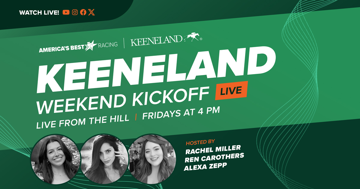We're closing out another fabulous @Keeneland meet with a bang! 💥 Join Rachel Miller,@RenCarothers, and @DailyRacingForm's @alexa_zepp live from The Hill this Friday for the final 'Keeneland Weekend Kickoff' of the Spring Meet. Friday at 4 PM ET: loom.ly/7ZJ9c1M