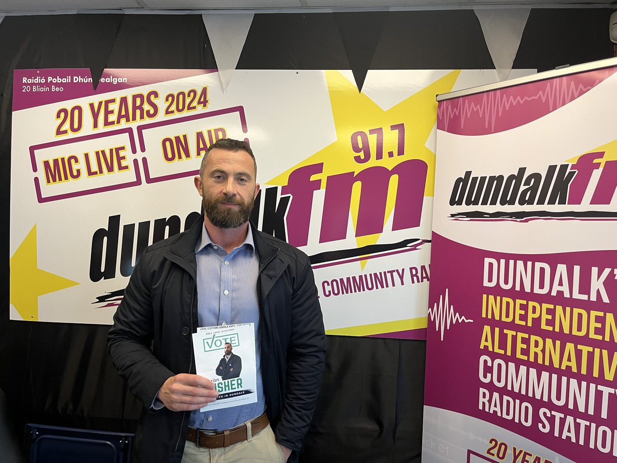 Had an interview on Dundalk FM. I went and and said I’ll be a strong independent candidate for the people of Dundalk-Carlingford, so there you have it, a verbal contract. Let’s make it happen. #CFisherDLK