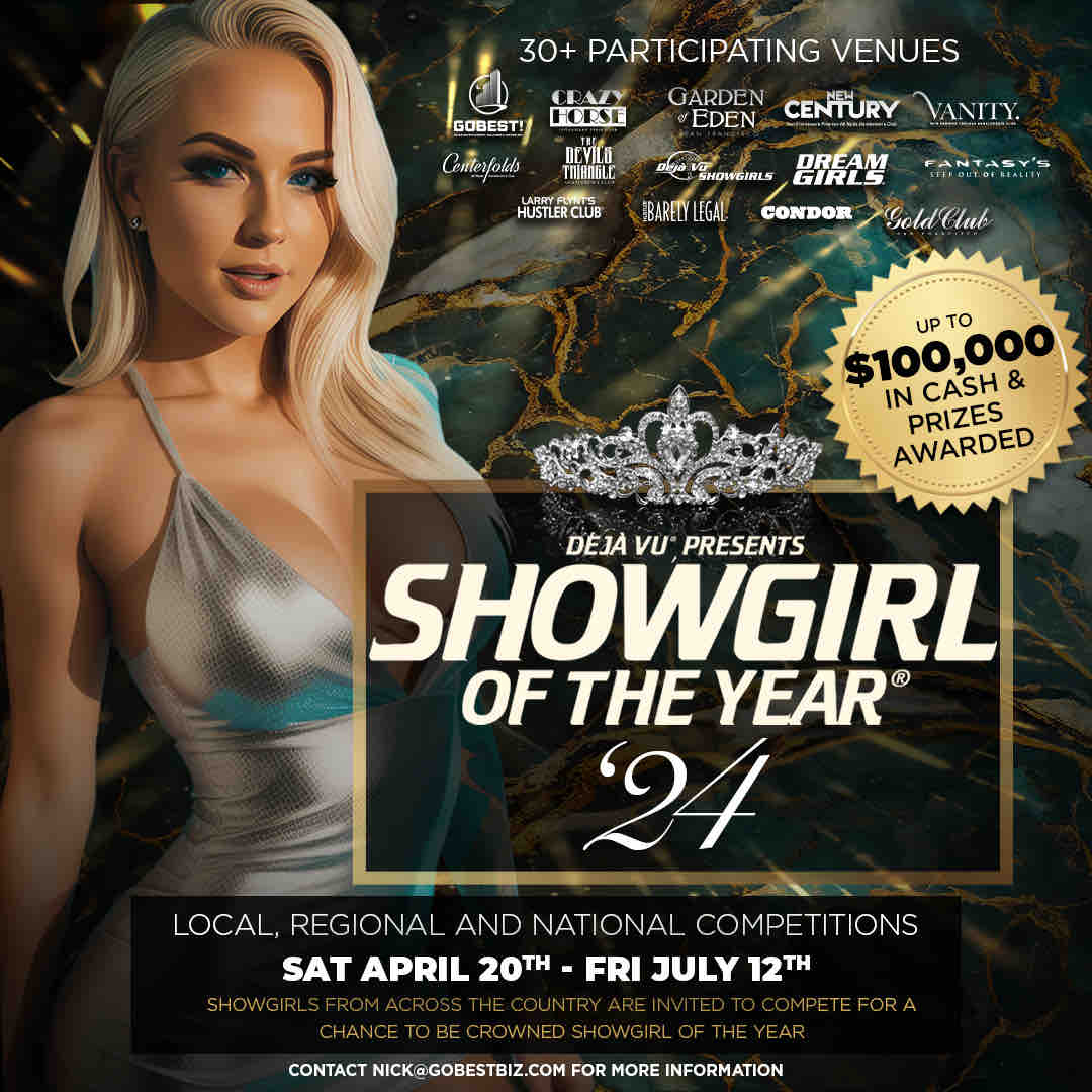 Do you have what it takes to become Showgirl Of The Year⁉️ With over 30+ participating locations and $100,000 in cash and prizes, you won’t want to miss this!🌟 E-mail nick@gobestbiz.com for more information.