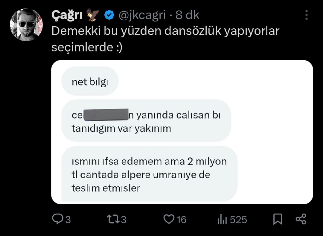 Çağrı acar ile ilgili yarın sabah savcılığa iki ayrı suc duyurusunda bulunulacak
Kendisi mesajın nereden geldiğini kimden geldiğini savcılara anlatır 
İspatını yapacaktır 
Benimde aldığım paralar ortaya çıkartılır 
Bende rezil olurum 
Saygılar